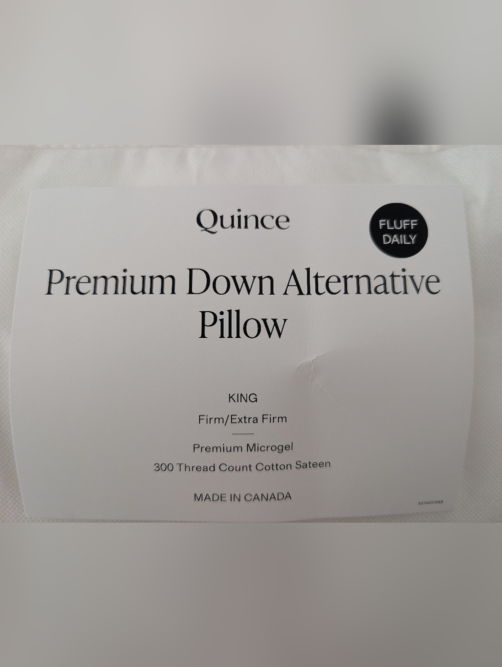 Quince King Firm/ Extra Firm Premium Down Alternative Pillow - Picture 4 of 6